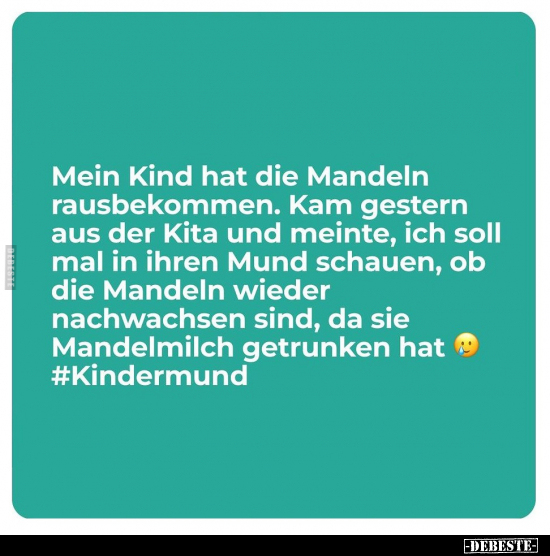 Mein Kind hat die Mandeln rausbekommen.. - Lustige Bilder | DEBESTE.de