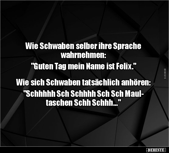 Wie Schwaben selber ihre Sprache wahrnehmen.. - Lustige Bilder | DEBESTE.de