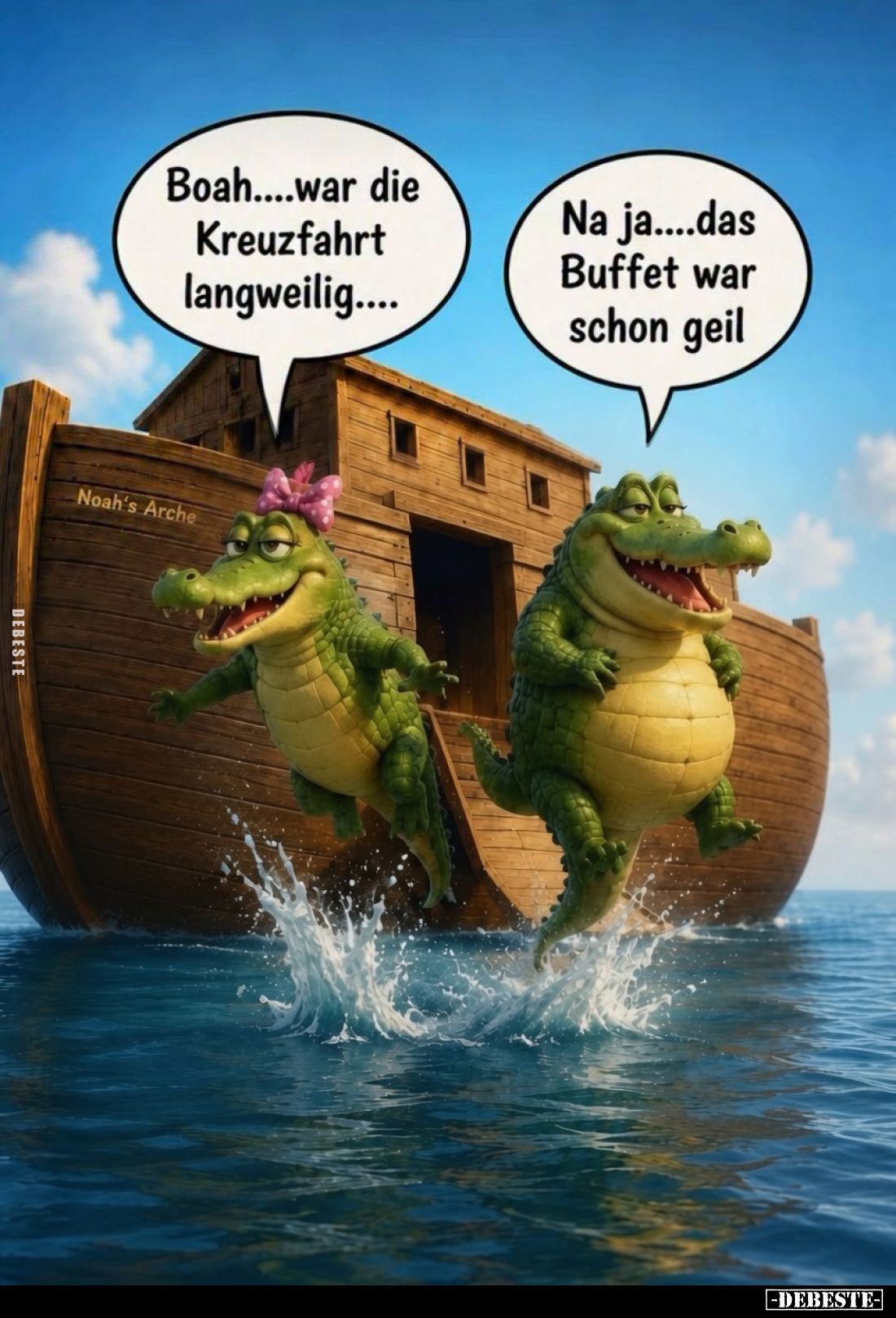 Boah.... war die Kreuzfahrt langweilig.... -
Na ja.... das Buffet war schon geil