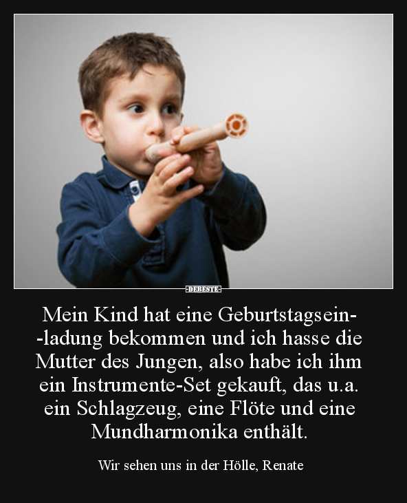 Mein Kind hat eine Geburtstagseinladung bekommen und.. - Lustige Bilder | DEBESTE.de