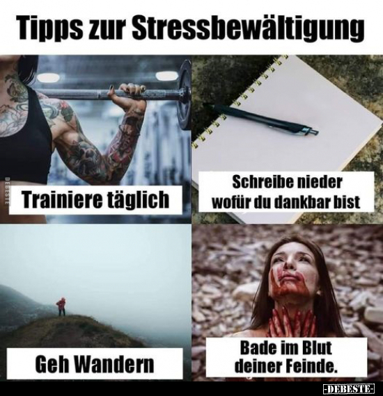 Tipps zur Stressbewältigung.. - Lustige Bilder | DEBESTE.de