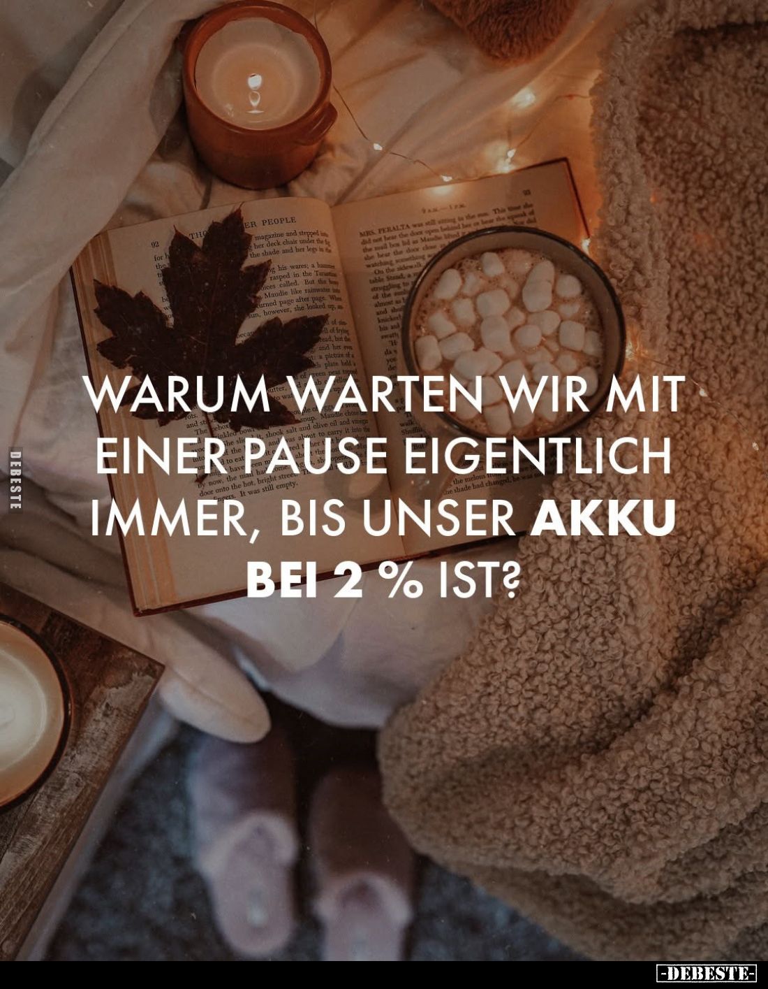 Warum warten wir mit einer Pause eigentlich immer, bis unser Akku bei 2 % ist?