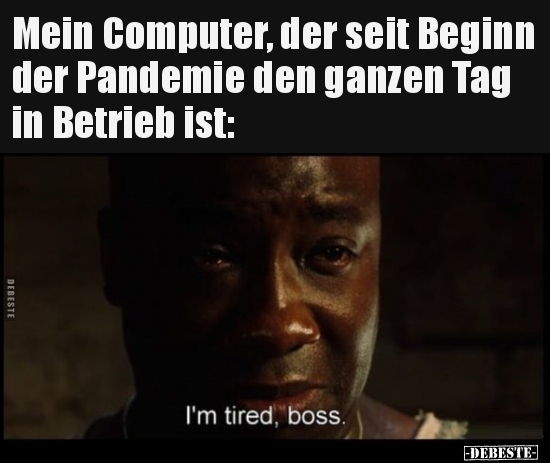 Mein Computer, der seit Beginn der Pandemie den ganzen Tag.. - Lustige Bilder | DEBESTE.de