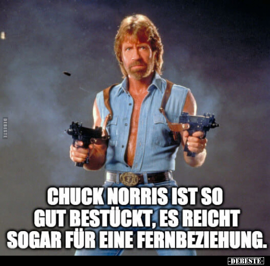 Chuck Norris ist so gut bestückt, es reicht sogar für eine.. - Lustige Bilder | DEBESTE.de