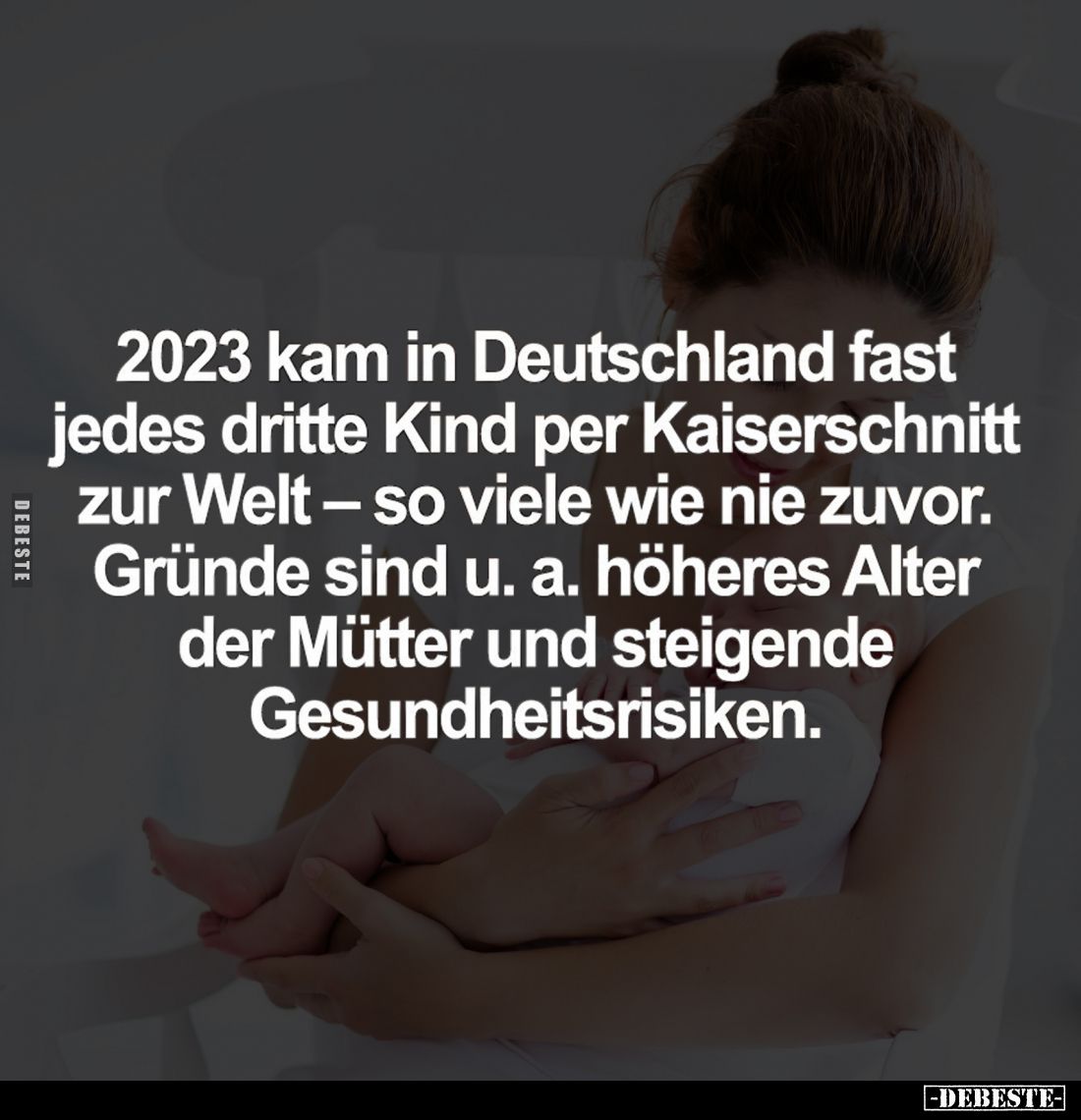 2023 kam in Deutschland fast jedes dritte Kind per Kaiserschnitt zur Welt - so viele wie nie zuvor. Gründe sind u. a. höheres...