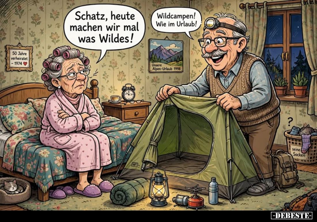 Schatz, heute machen wir mal was Wildes!
-
Wildcampen! Wie im Urlaub!