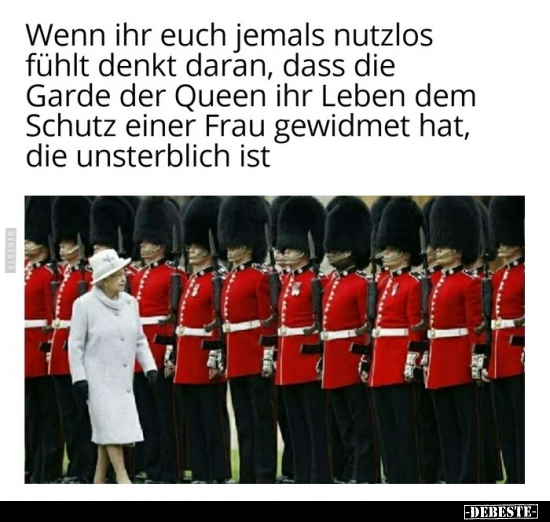 Wenn ihr euch jemals nutzlos fühlt denkt daran, dass die..