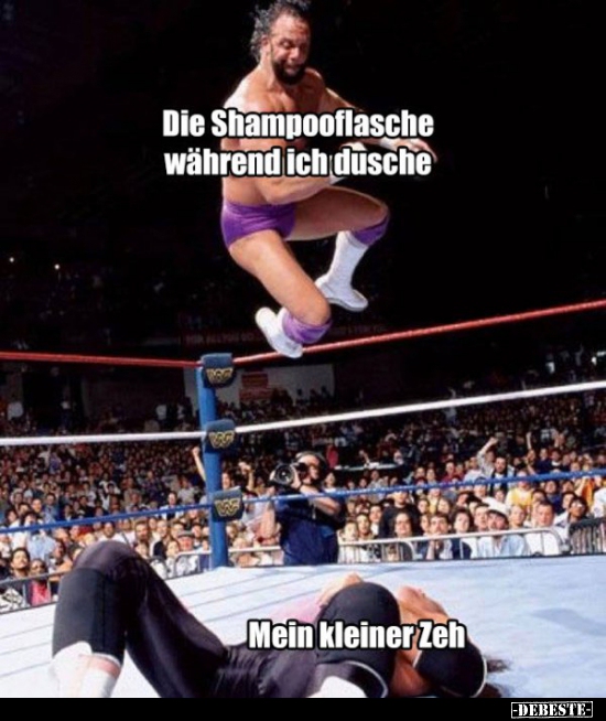Die Shampooflasche während ich dusche..