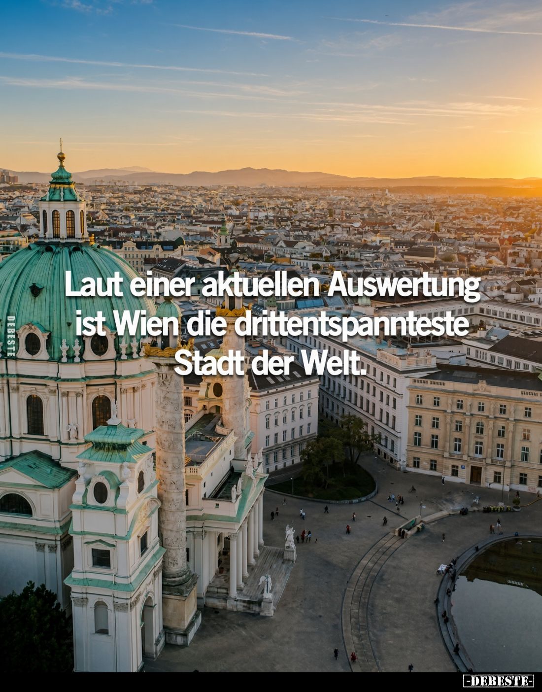 Laut einer aktuellen Auswertung ist Wien die drittentspannteste Stadt der Welt.