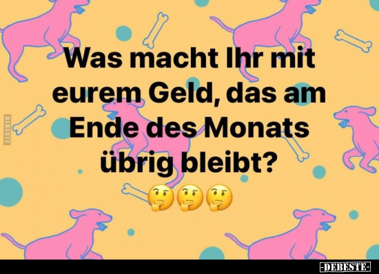 Was macht Ihr mit eurem Geld, das am Ende des Monats übrig bleibt?