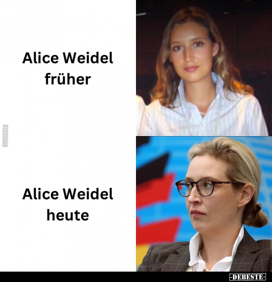 Alice Weidel Früher / Alice Weidel Heute . - DEBESTE.de