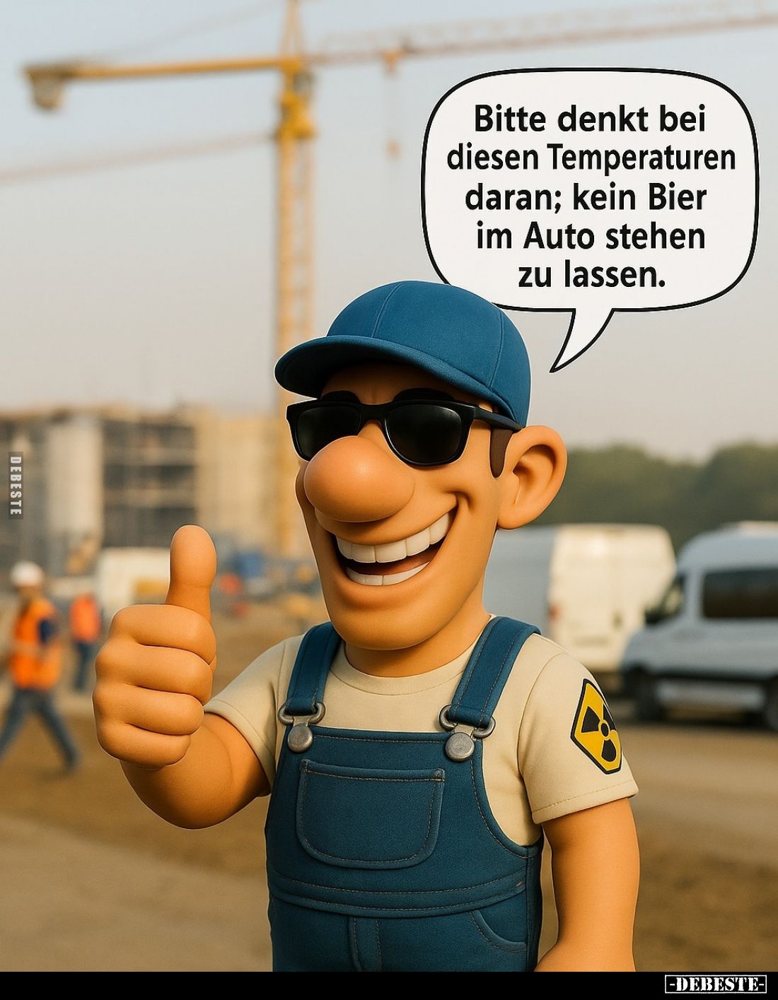Bitte denkt bei diesen Temperaturen daran; kein Bier im Auto stehen zu lassen.