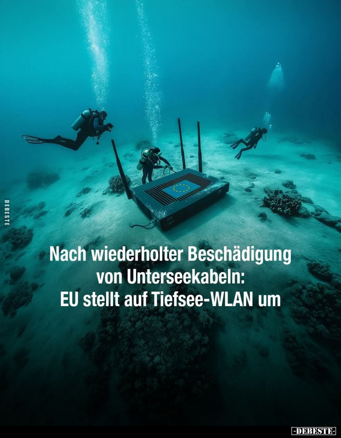 Nach wiederholter Beschädigung von Unterseekabeln: EU stellt auf Tiefsee-WLAN um.