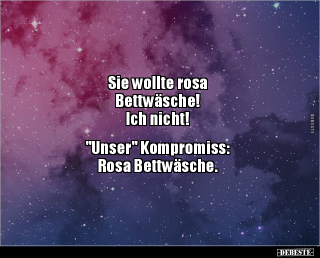 Sie wollte rosa Bettwäsche!.. - Lustige Bilder | DEBESTE.de