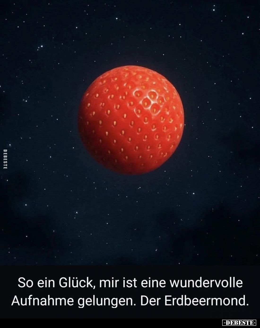 So ein Glück, mir ist eine wundervolle Aufnahme gelungen. Der Erdbeermond.
