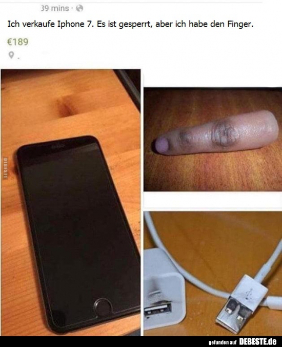 Ich verkaufe Iphone 7. Es ist gesperrt, aber ich habe den..