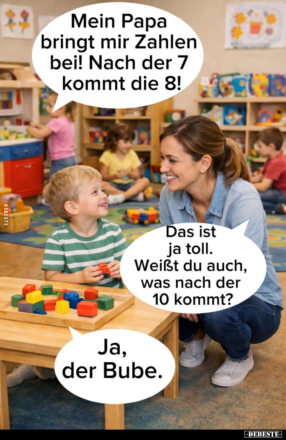 Mein Papa bringt mir Zahlen bei! Nach der 7 kommt die.. - Lustige Bilder | DEBESTE.de