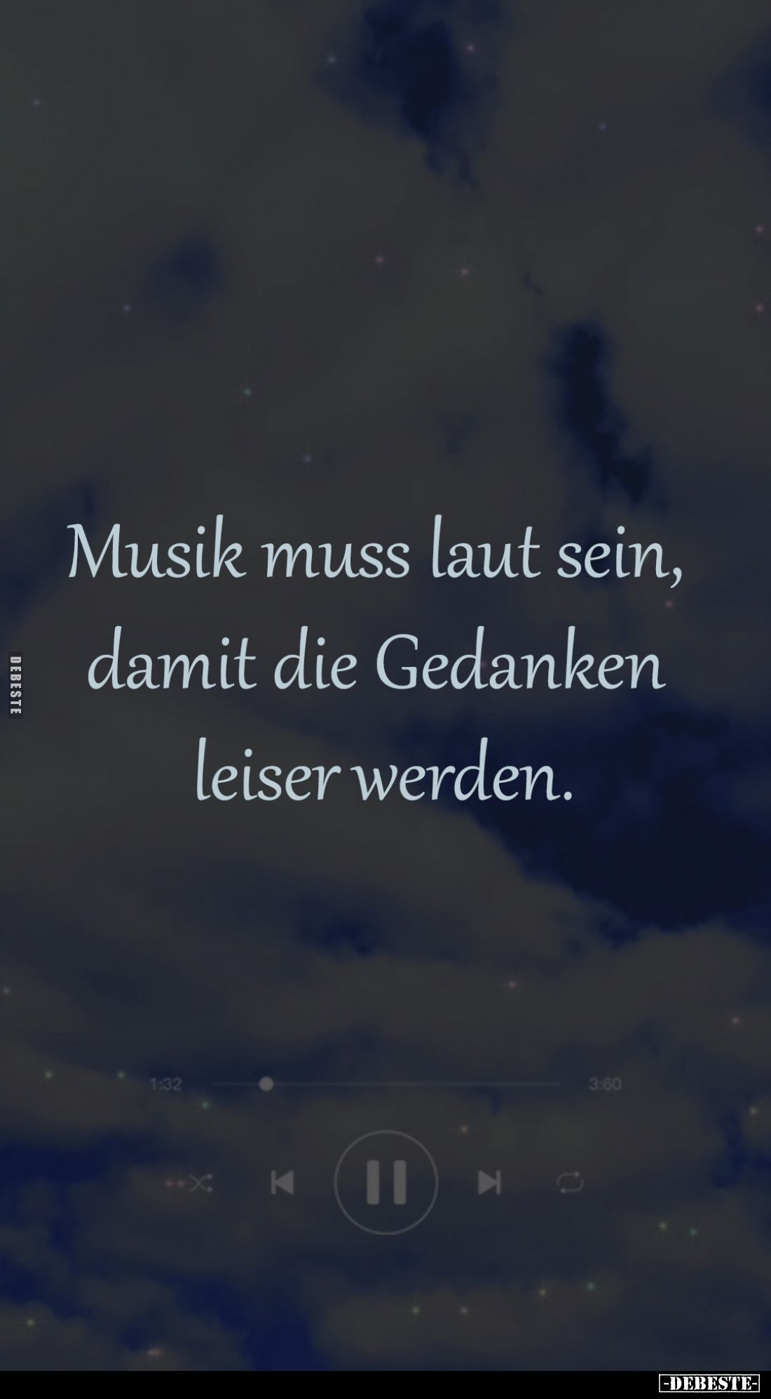 Musik muss laut sein, damit die Gedanken leiser werden... - Lustige Bilder | DEBESTE.de