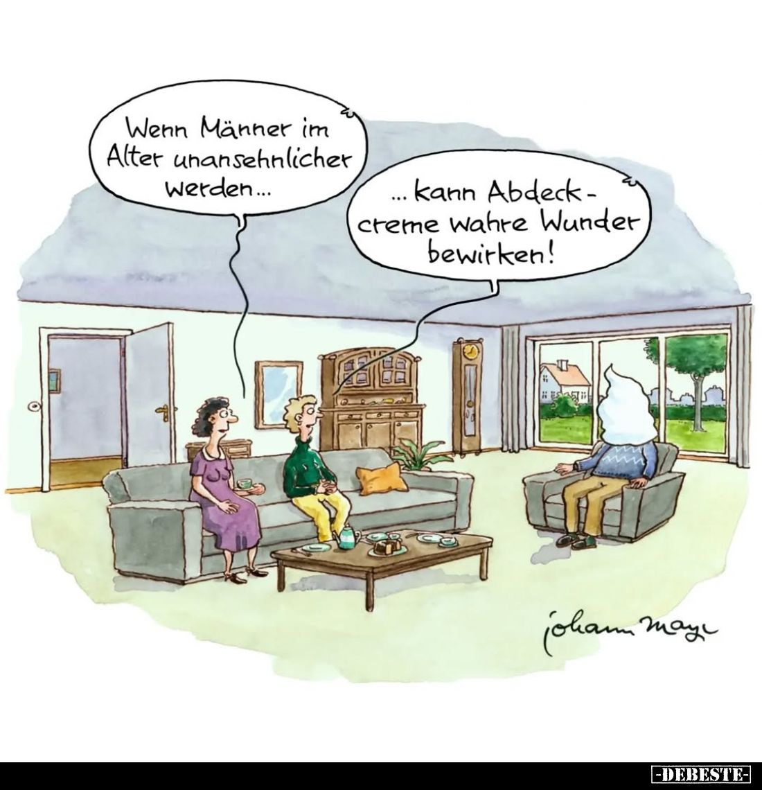 Wenn Männer im Alter unansehnlicher werden...
kann Abdeckcreme Wahre Wunder bewirken!