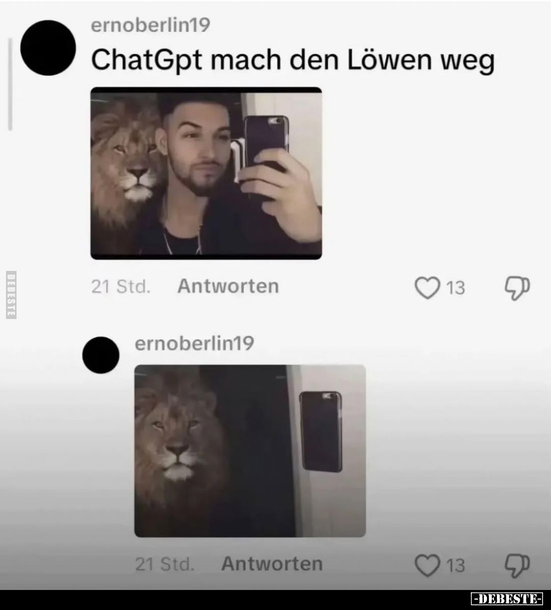 ChatGpt mach den Löwen weg