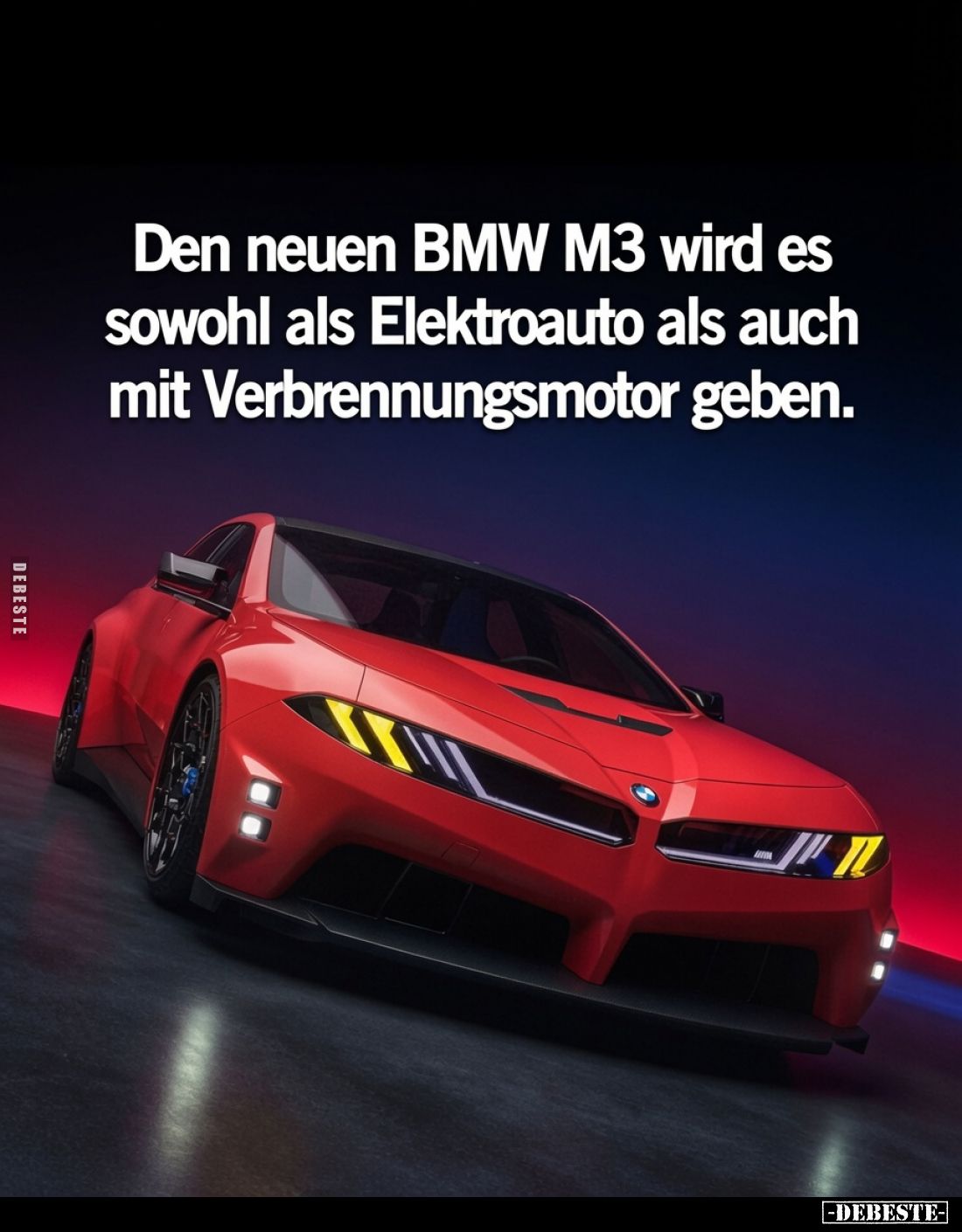 Den neuen BMW M3 wird es sowohl als Elektroauto als auch mit Verbrennungsmotor geben.