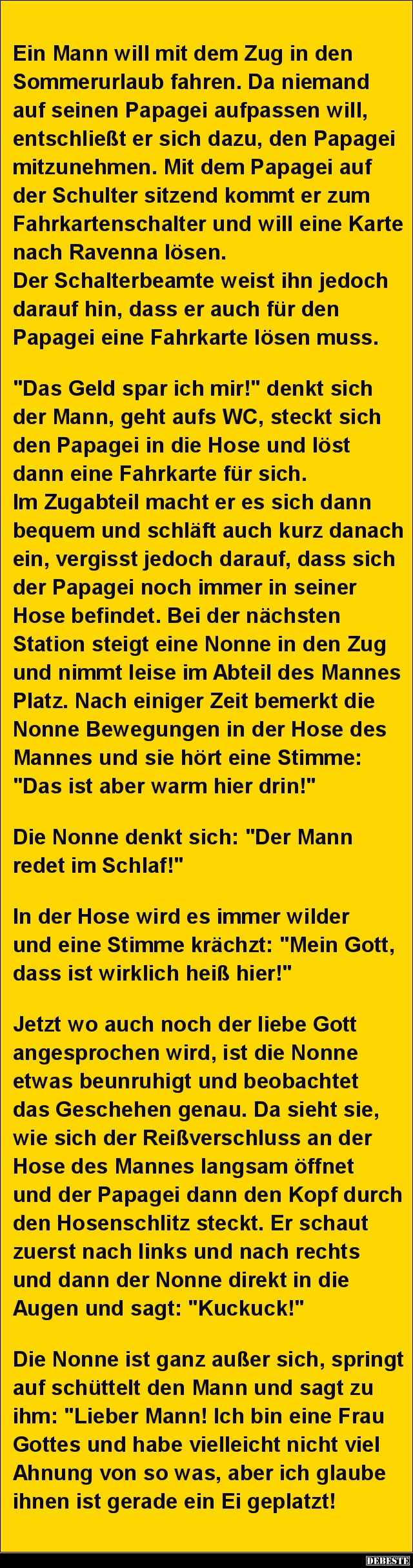 Ein Mann will mit dem Zug in den Sommerurlaub fahren.. - Lustige Bilder | DEBESTE.de