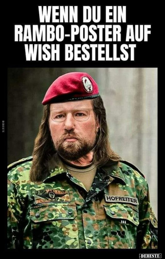 Wenn du ein Rambo-Poster auf Wish bestellst.. - Lustige Bilder | DEBESTE.de