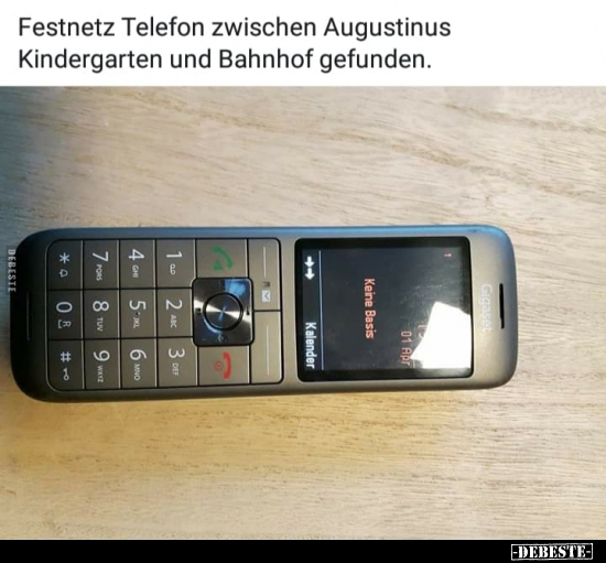 Festnetz Telefon zwischen Augustinus Kindergarten.. - Lustige Bilder | DEBESTE.de