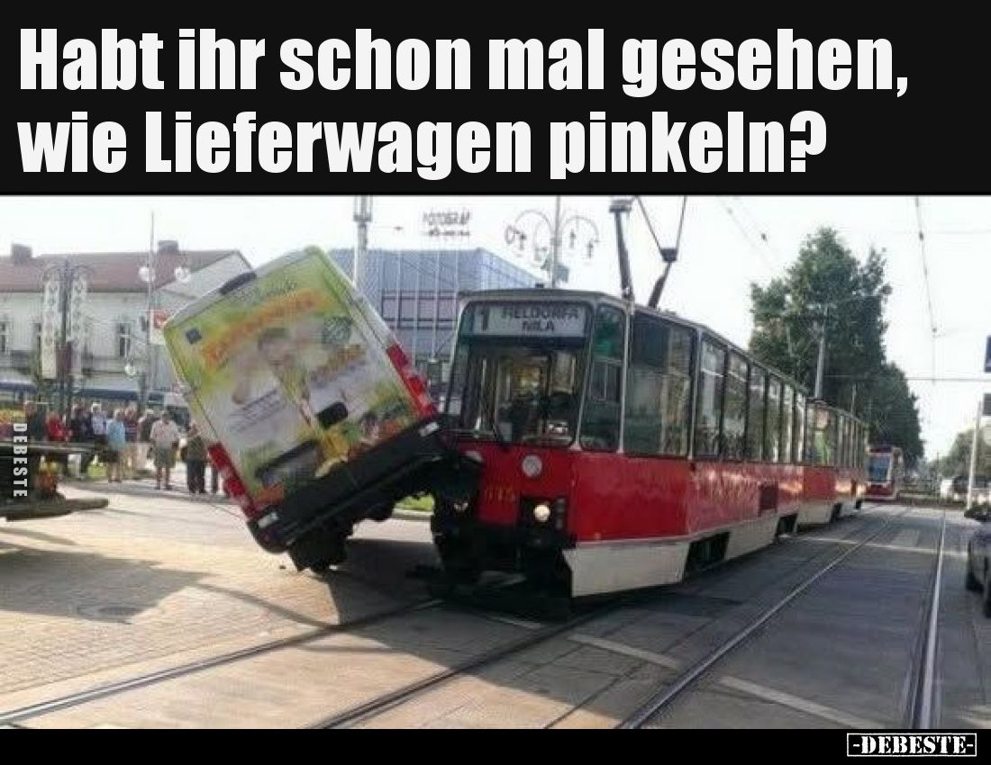Habt ihr schon mal gesehen, wie Lieferwagen pinkeln?