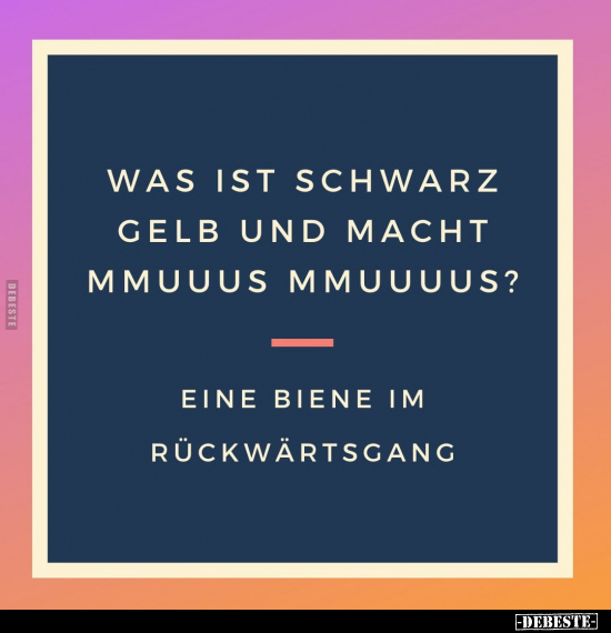 Was ist schwarz gelb und macht mmuuus mmuuuus?.. - Lustige Bilder | DEBESTE.de