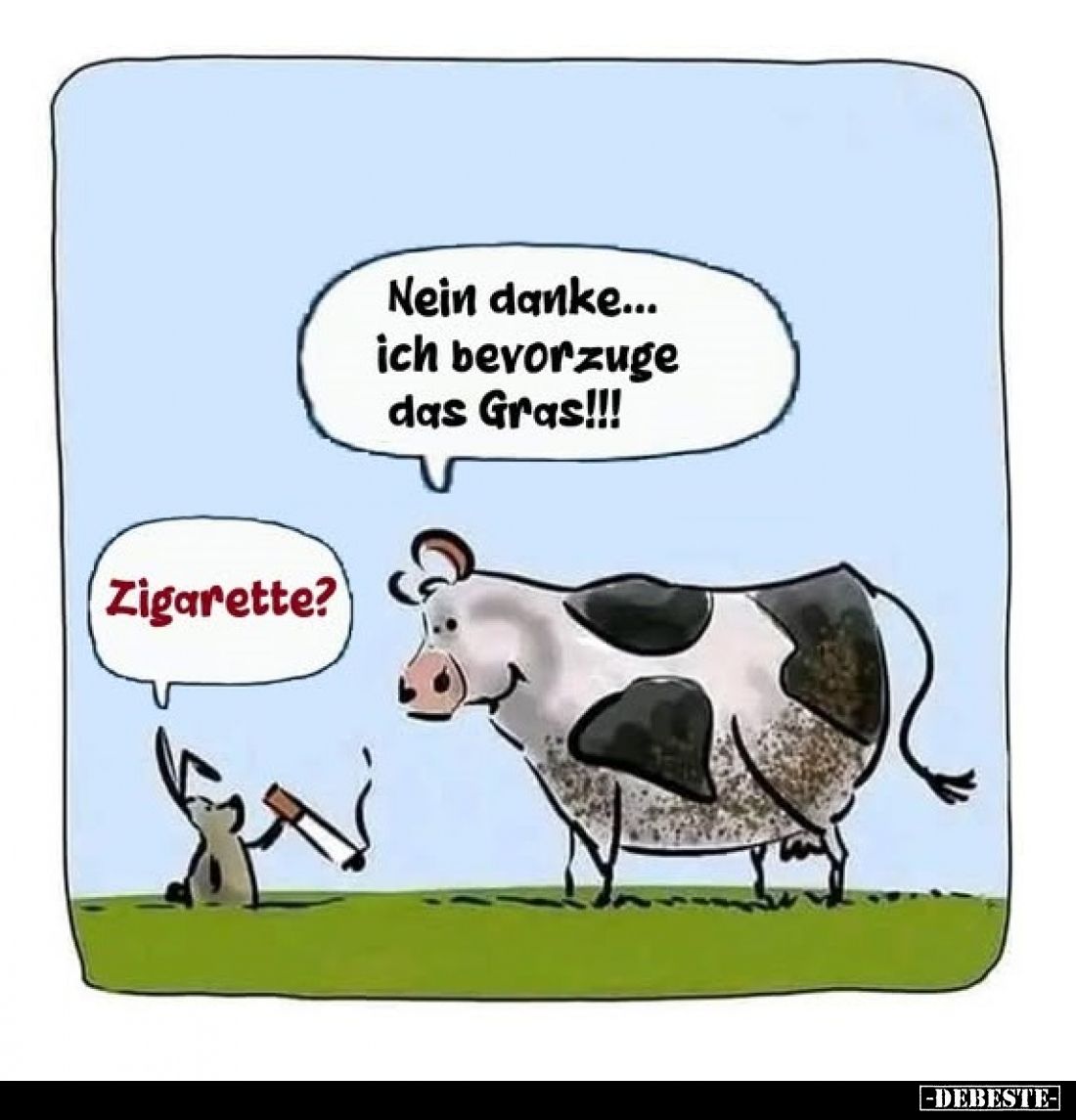 Zigarette? - Nein danke... ich bevorzuge das Gras!!!