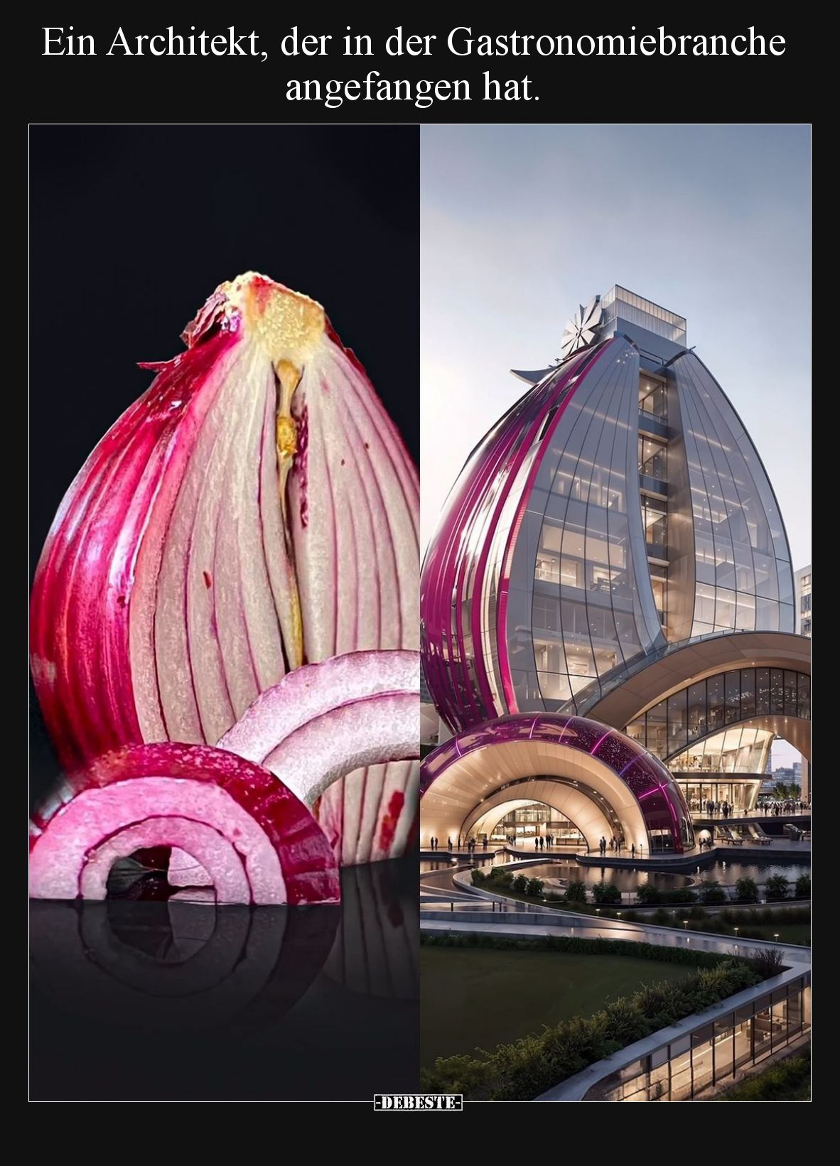 Ein Architekt, der in der Gastronomiebranche angefangen hat.