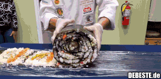 Riesen-Sushi..
