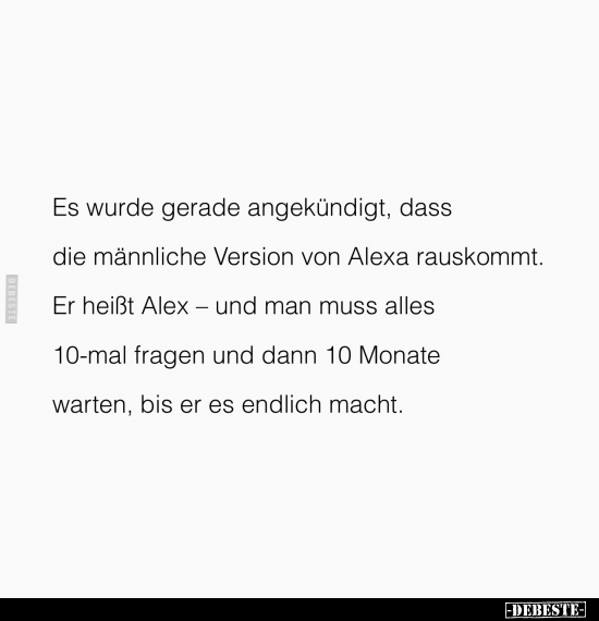 Alexa, Warten