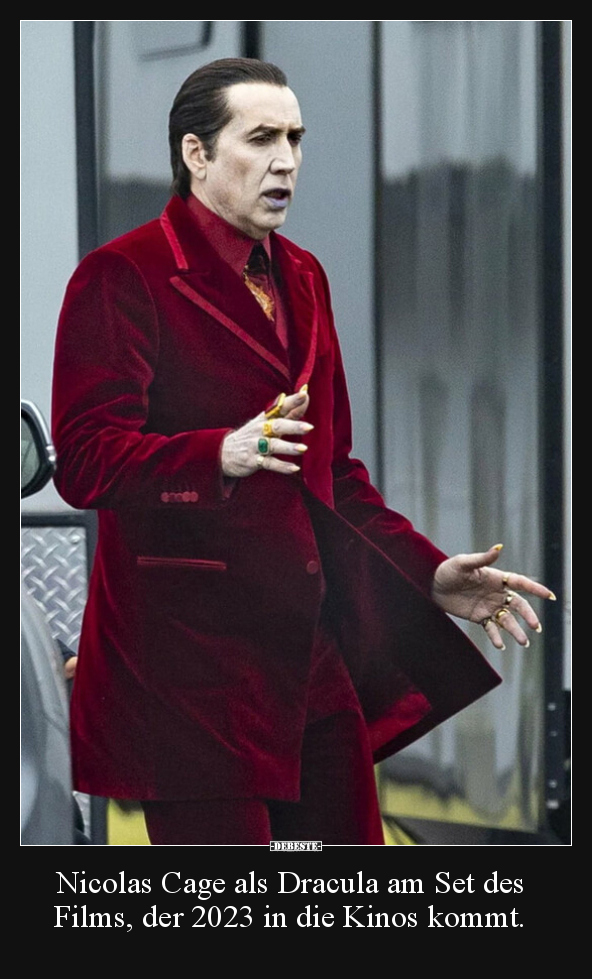 Nicolas Cage als Dracula am Set des Films, der 2023 in die.. - Lustige Bilder | DEBESTE.de