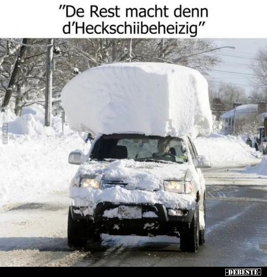 "De Rest macht denn d'Heckschiibeheizig".. - Lustige Bilder | DEBESTE.de