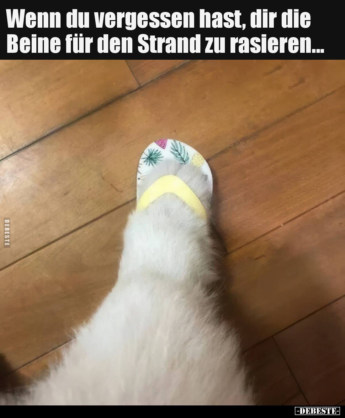 Wenn du vergessen hast, dir die Beine für den Strand zu rasieren...