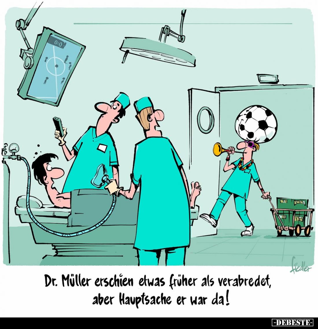 Dr. Müller erschien etwas früher als verabredet, aber Hauptsache er war da!