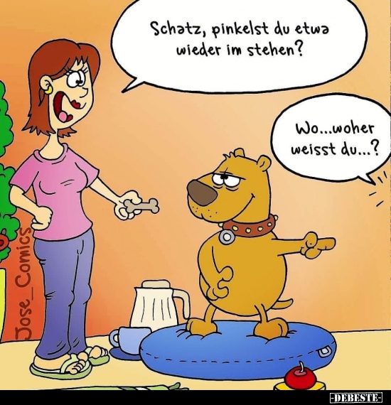 Schatz, pinkelst du etwa wieder im stehen? - Lustige Bilder | DEBESTE.de