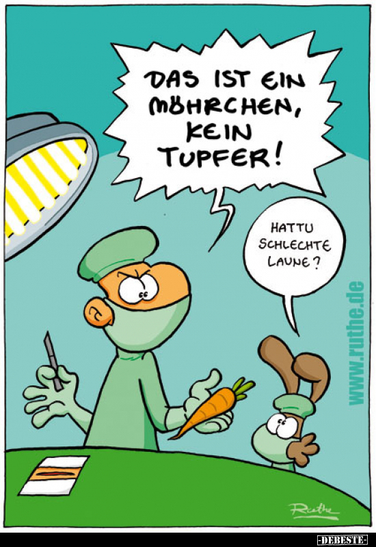 Das ist ein Möhrchen, kein Tupfer!.. - Lustige Bilder | DEBESTE.de