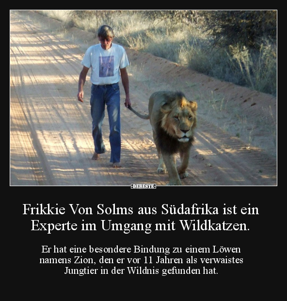 Frikkie Von Solms aus Südafrika ist ein Experte im Umgang.. - Lustige Bilder | DEBESTE.de