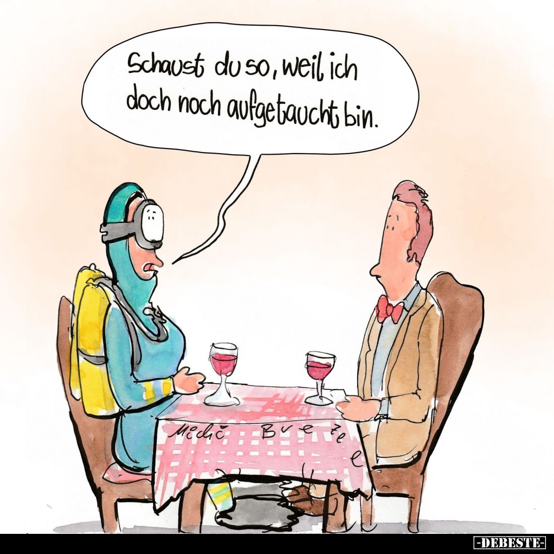 Schaust du so, weil ich doch noch aufgetaucht bin.