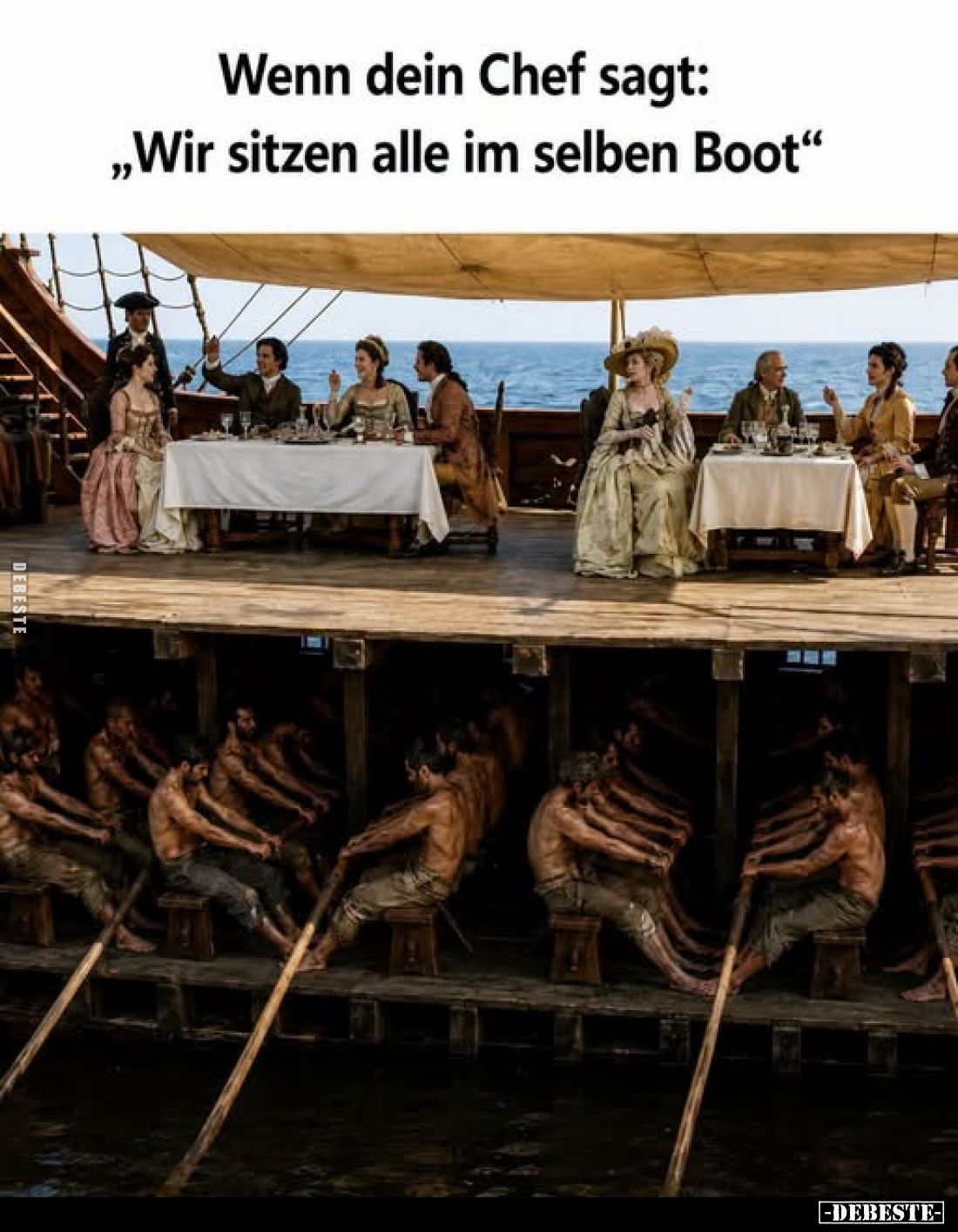 Wenn dein Chef sagt:
„Wir sitzen alle im selben Boot“