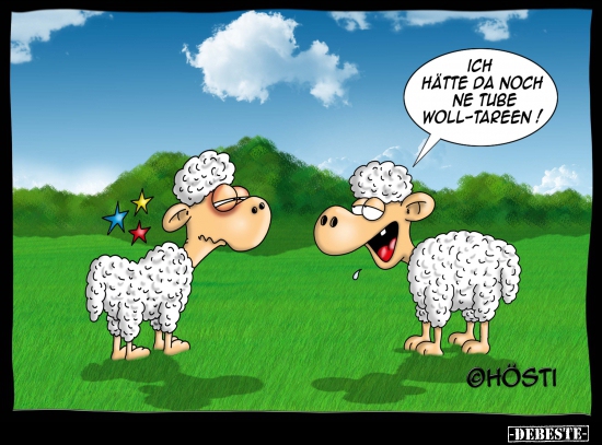 Ich hätte da noch ne Tube Woll-tareen!..