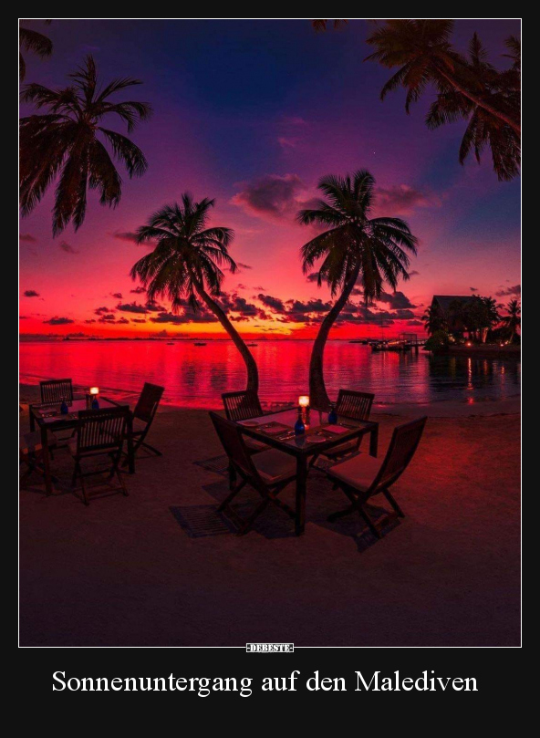 Sonnenuntergang auf den Malediven.. - Lustige Bilder | DEBESTE.de