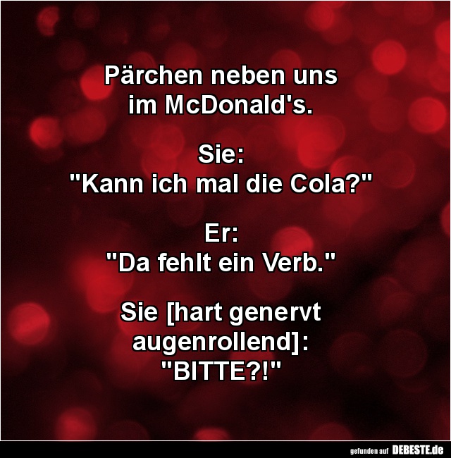 Pärchen neben uns im McDonald's... - Lustige Bilder | DEBESTE.de