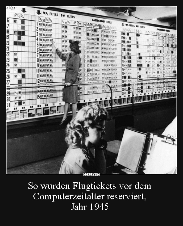 So wurden Flugtickets vor dem Computerzeitalter.. - Lustige Bilder | DEBESTE.de