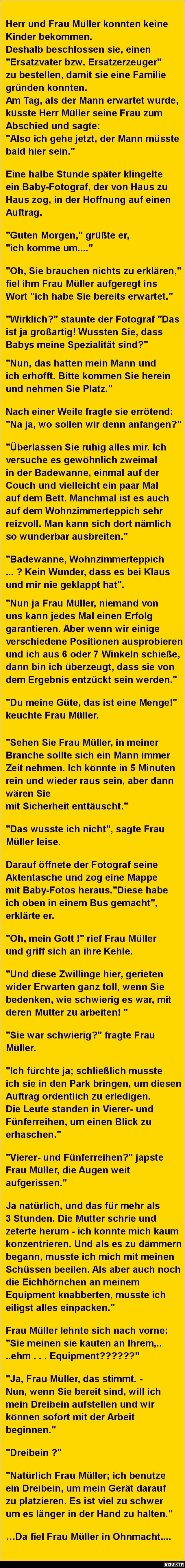 Herr und Frau Müller konnten keine Kinder bekommen... - Lustige Bilder | DEBESTE.de