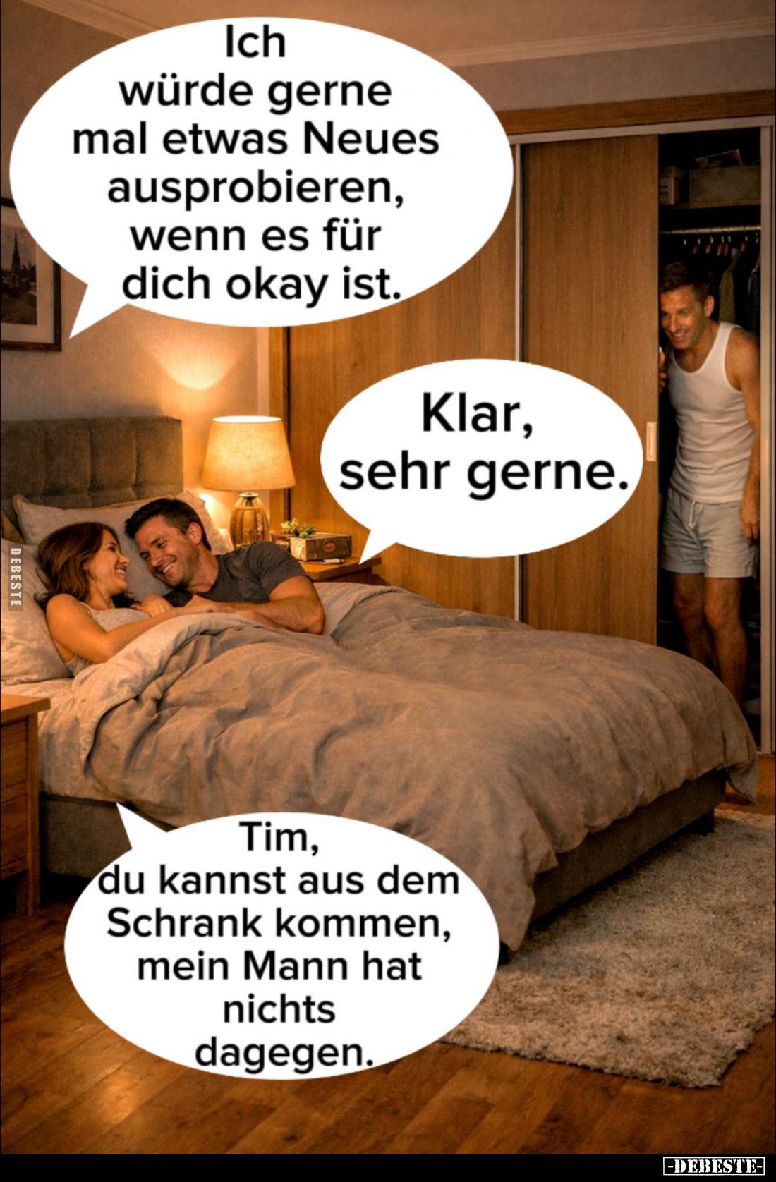Ich würde gerne mal etwas Neues ausprobieren, wenn es für dich okay ist. -
Klar, sehr gerne.
-
Tim, du kannst aus dem Schr...