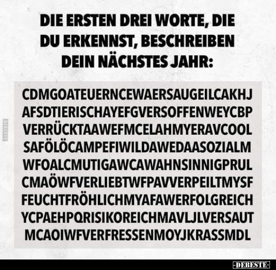 Die ersten Drei Worte, die du erkennst, beschreiben dein.. - Lustige Bilder | DEBESTE.de